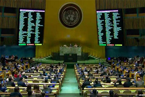 Asamblea General de la ONU aprueba resolución sobre Palestina